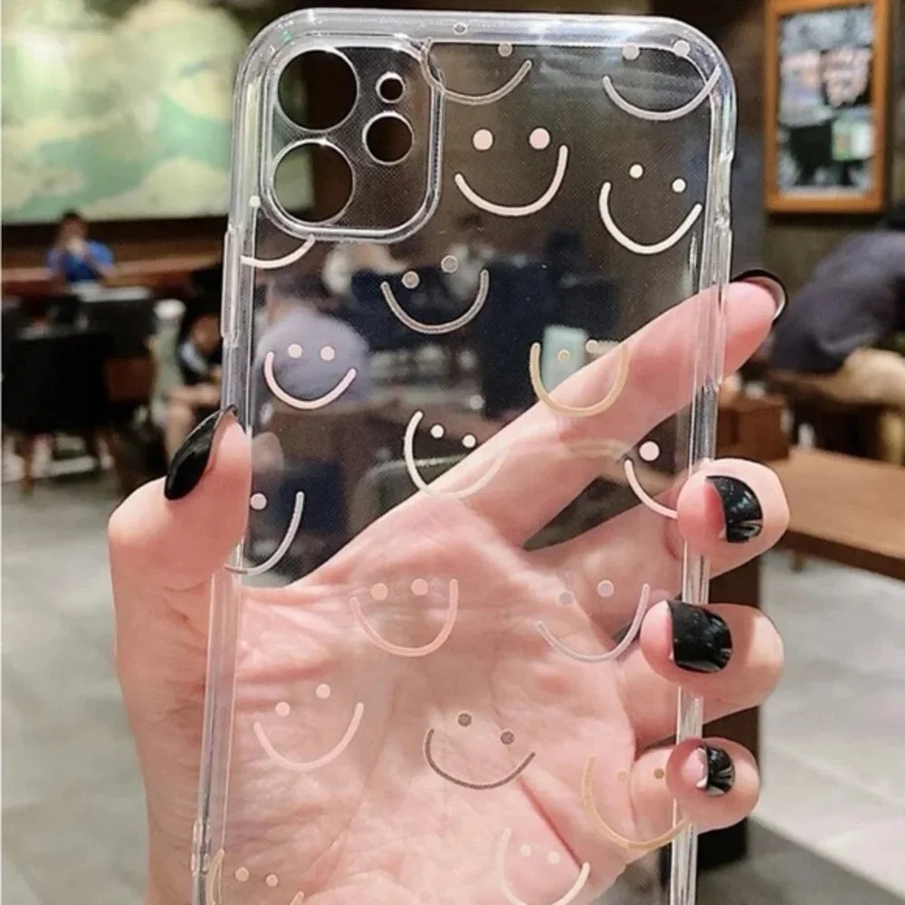 ⚠️Clearance🫧iPhone 14/Pro/Pro Max Cute Smiley Face Clear iPhone Case Brand New - Picture 3 of 4